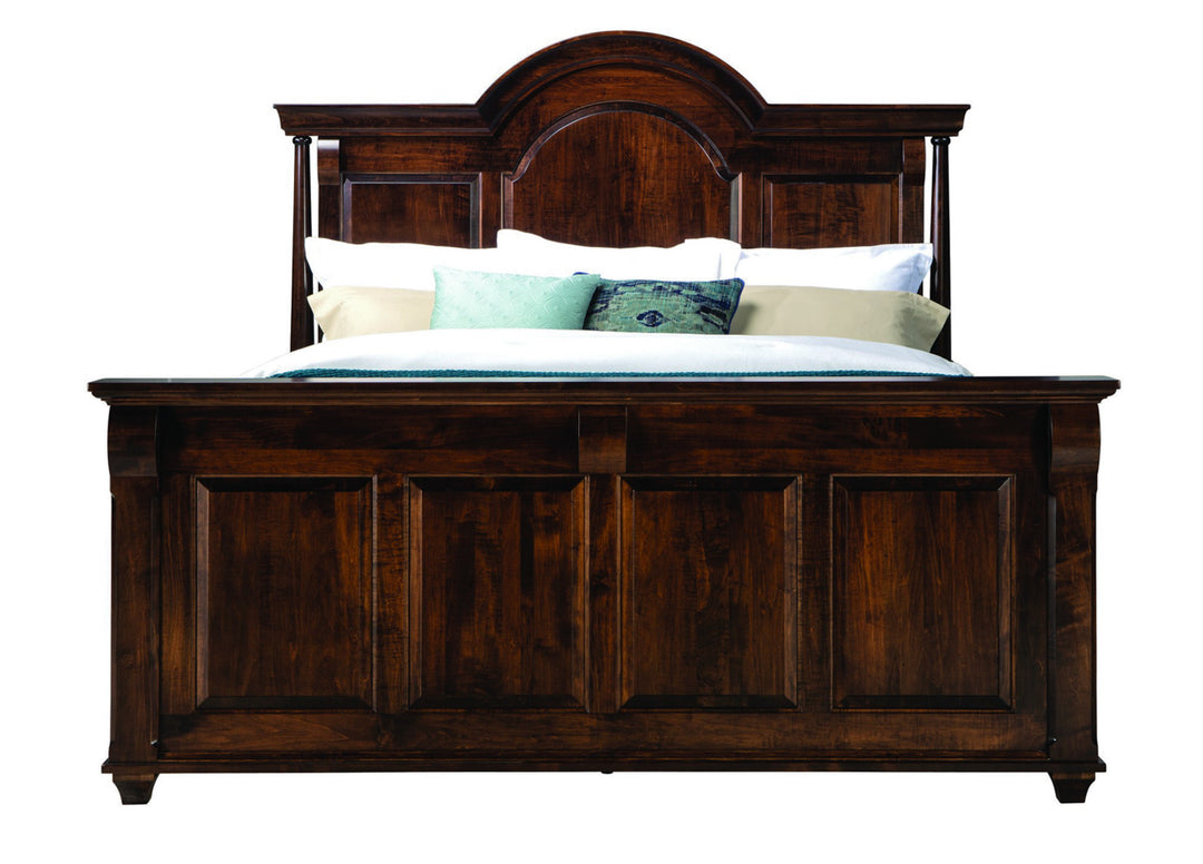 Mavin Amish Custom Furniture Bartlett’s Island King Arched Panel Bed