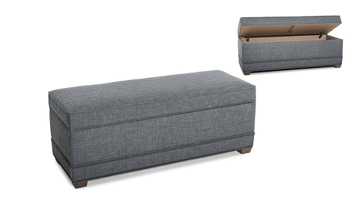 Smith Brothers SB885 Style Fabric Occasional Ottoman