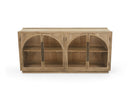 The Fox & Roe Hattie 4 Door Sideboard in Natural Sand Blasted Finish