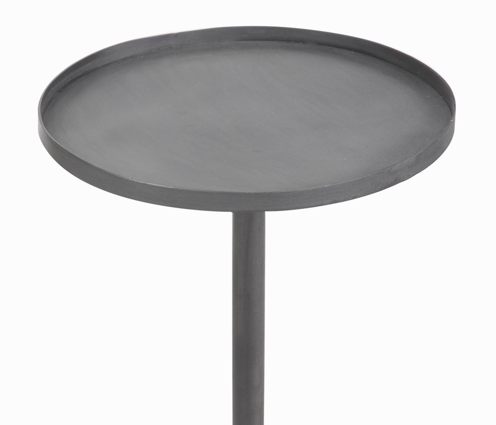 Grey Small round Tabletop on white background.