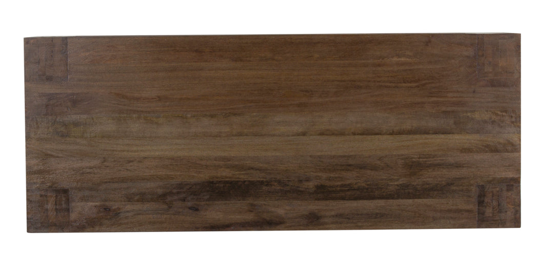 Brown Palisades Rectangular Coffee Table seen from the top on white background