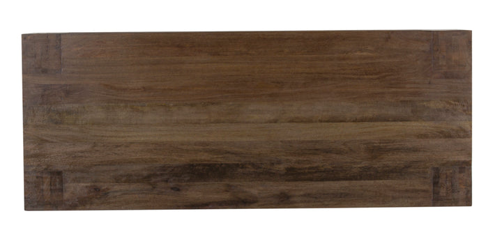 Brown Palisades Rectangular Coffee Table seen from the top on white background