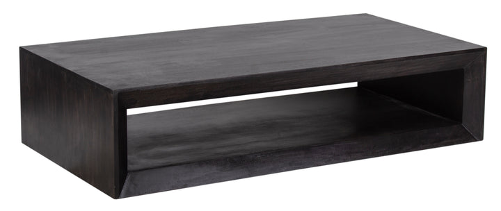 Charcoal Vernon Large Rectangular Coffee Table with a complete view on white background