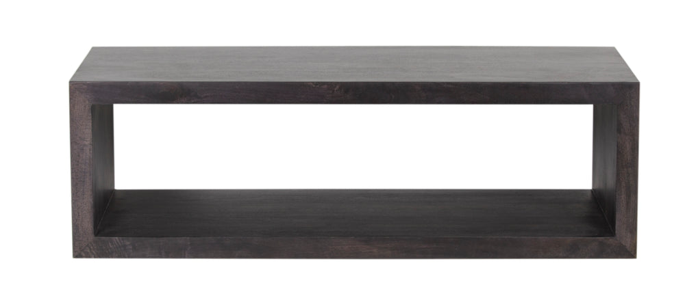 Charcoal Folsom Rectangular Coffee Table seen from the front on white background