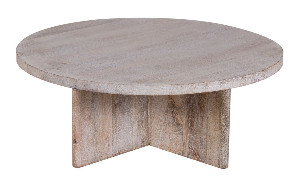 The Fox & Roe Cayman Round Coffee Table in Sandblasted