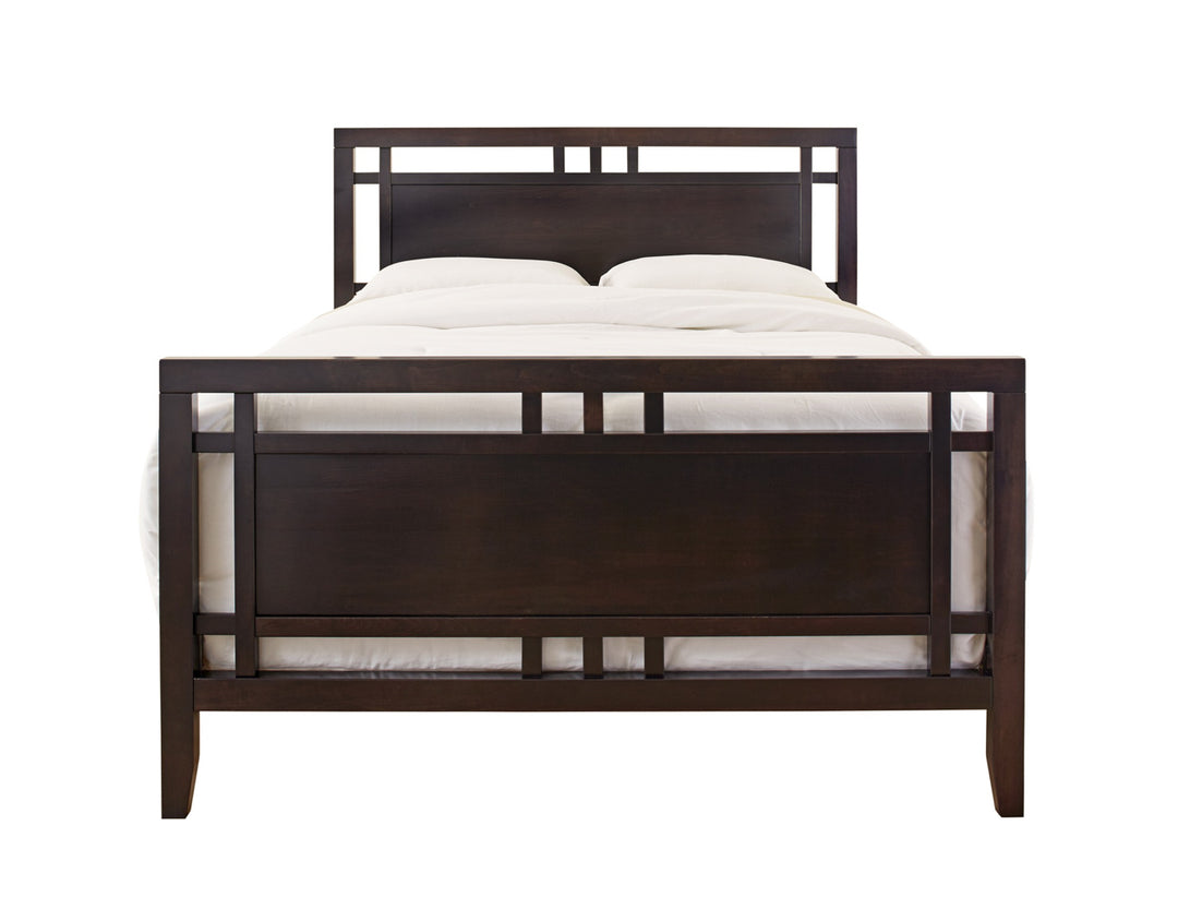 Mavin Amish Custom Furniture Atwood Queen Gridwork Bed
