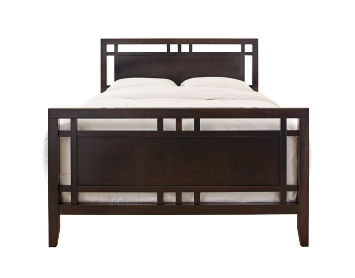 Mavin Amish Custom Furniture Atwood Queen Gridwork Bed