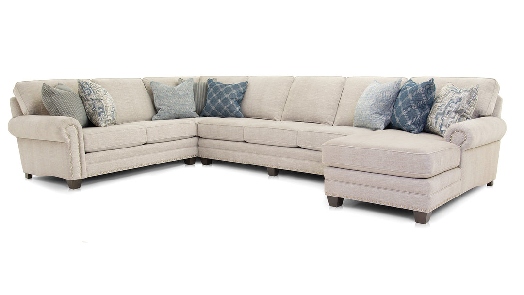 Smith Brothers SB253 Style Custom Fabric Modular Sectional