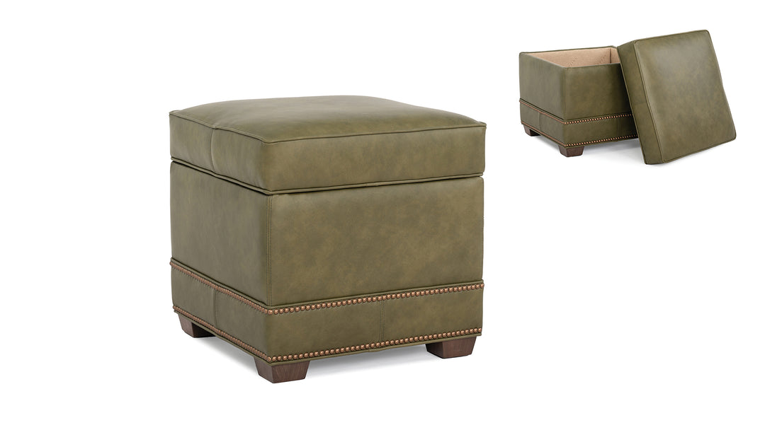 Smith Brothers SB884 Style Leather Occasional Ottoman