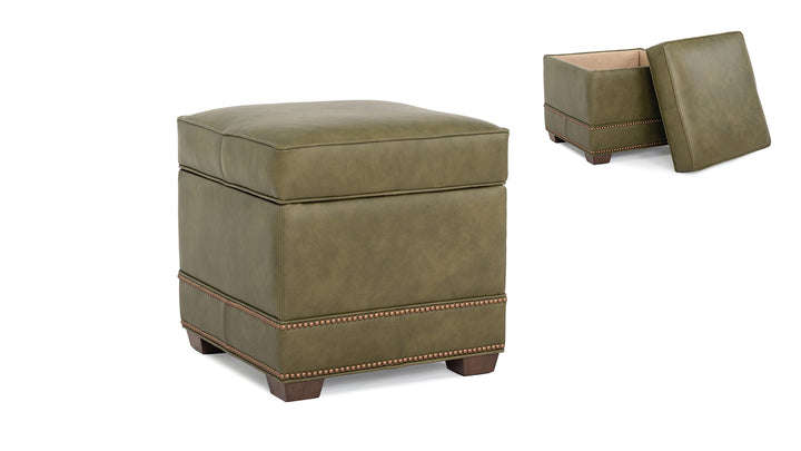 Smith Brothers SB884 Style Leather Occasional Ottoman