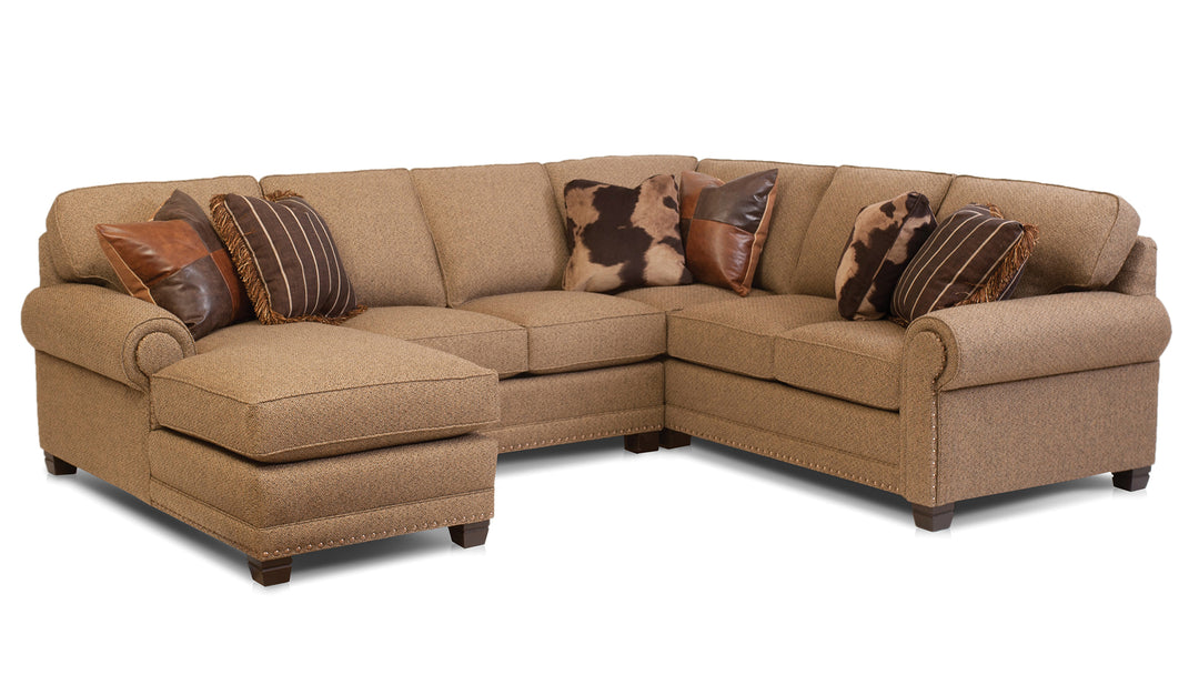 Smith Brothers SB393 Style Custom Fabric Modular Sectional