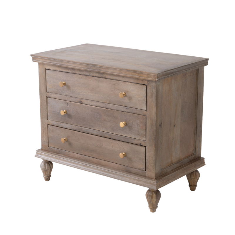 The Fox & Roe Maison Nightstand in Sandblast Salvage Grey Finish (2 Size Options)