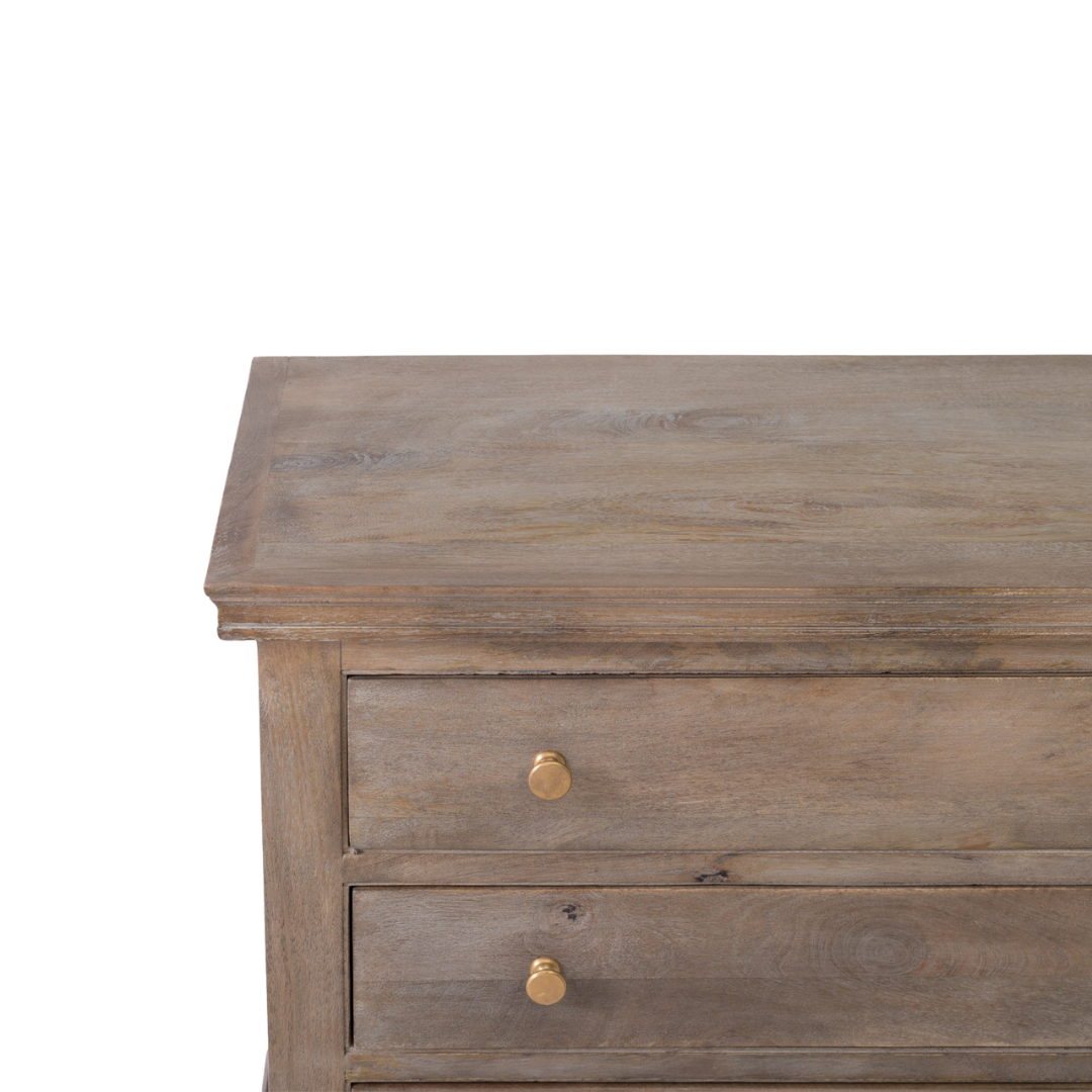 The Fox & Roe Maison Nightstand in Sandblast Salvage Grey Finish (2 Size Options)