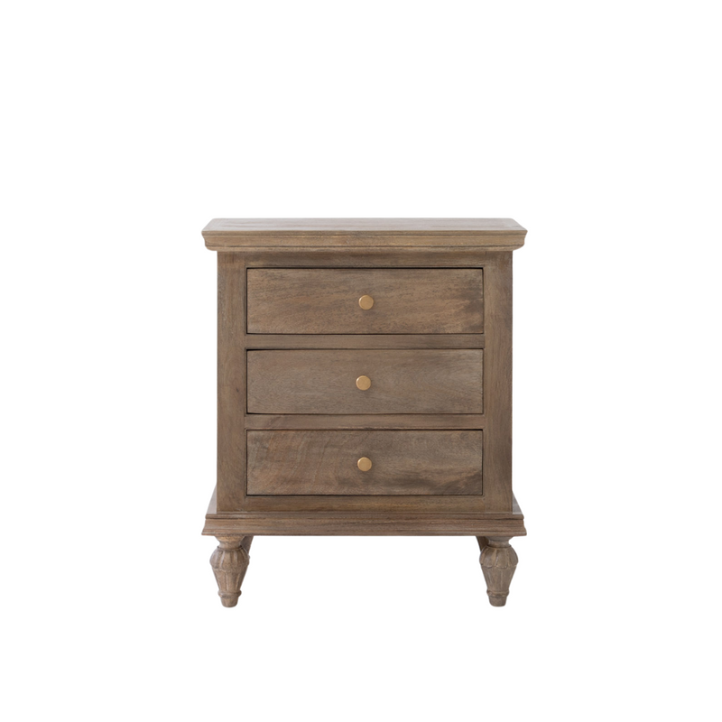 The Fox & Roe Maison Nightstand in Sandblast Salvage Grey Finish (2 Size Options)