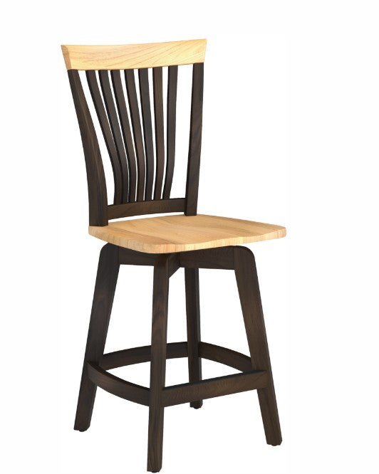 Mavin Amish Custom Furniture Swivel Barstool