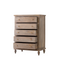The Fox & Roe Maison 5 Drawer High Boy Chest of Drawers in Sandblast Salvage Grey Finish