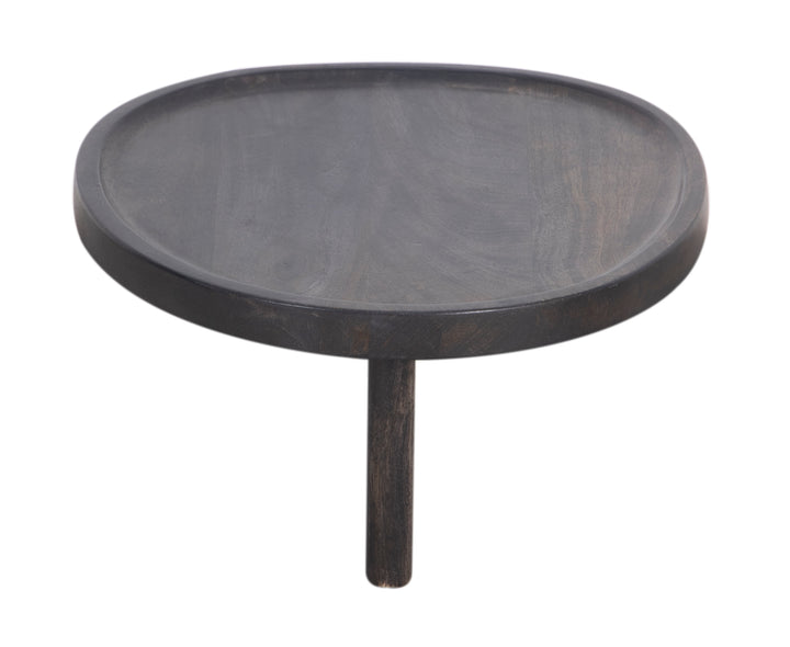 Black Sadie Sofa Table seen from the side on a white background