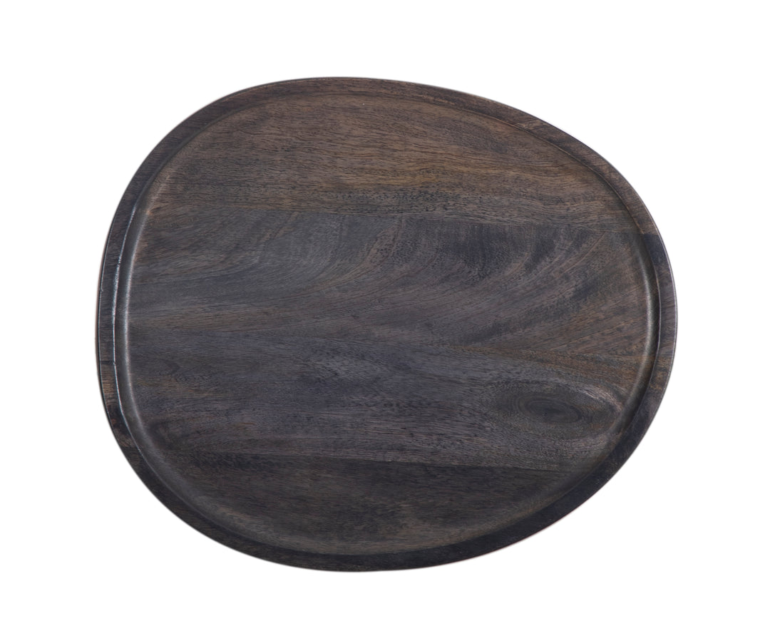 Black Sadie Sofa Table seen from the Top on a white background