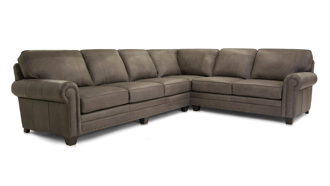 Smith Brothers SB253 Style Custom Leather Modular Sectional