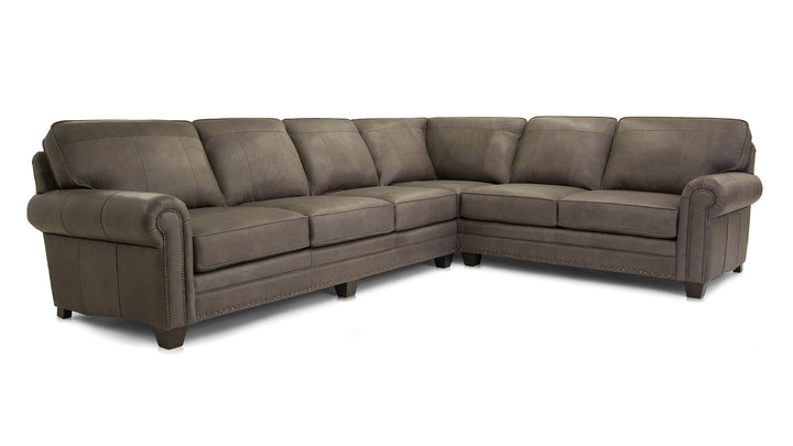 Smith Brothers SB253 Style Custom Leather Modular Sectional