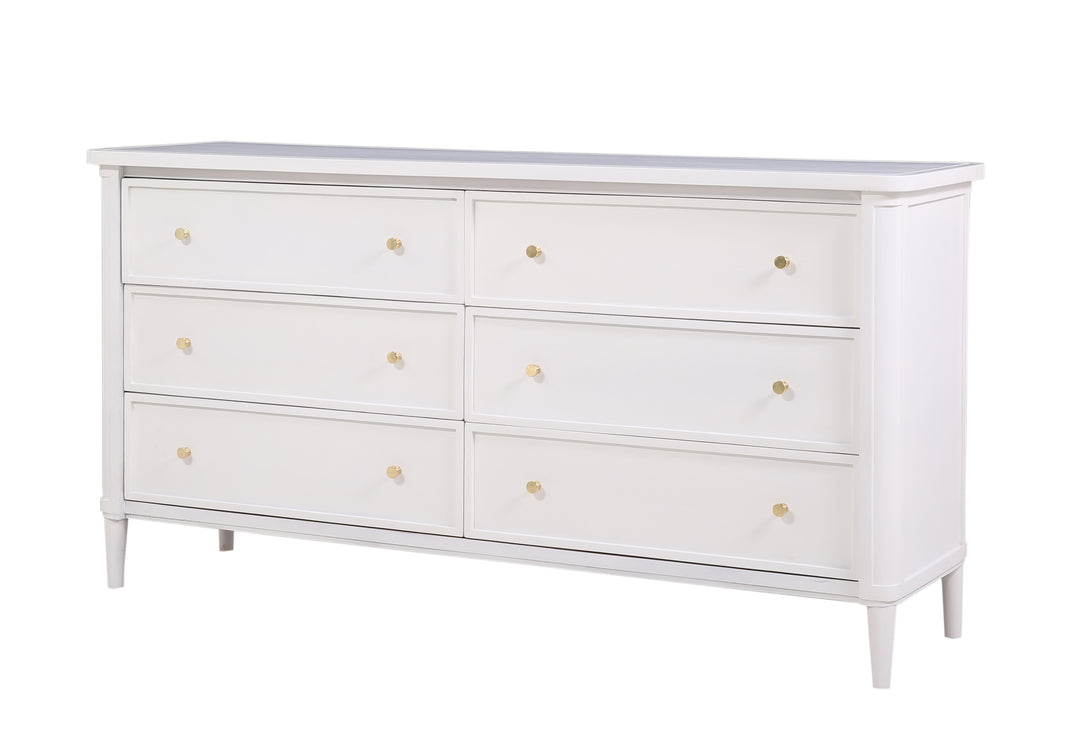 Henley 6-Drawer Dresser Pure White Henley 6-Drawer Dresser Pure White