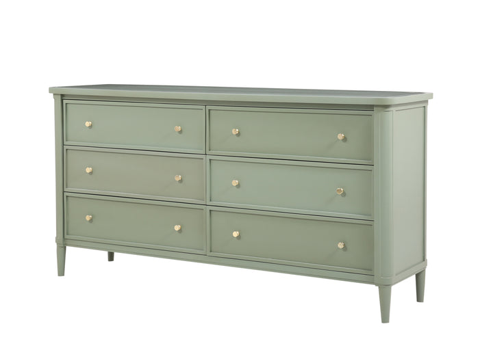 green bedroom dresser Henley 6-Drawer Dresser