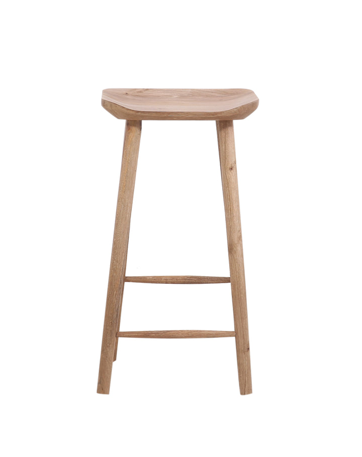 The Bum Counter Height Stool in Golden Driftwood Finish