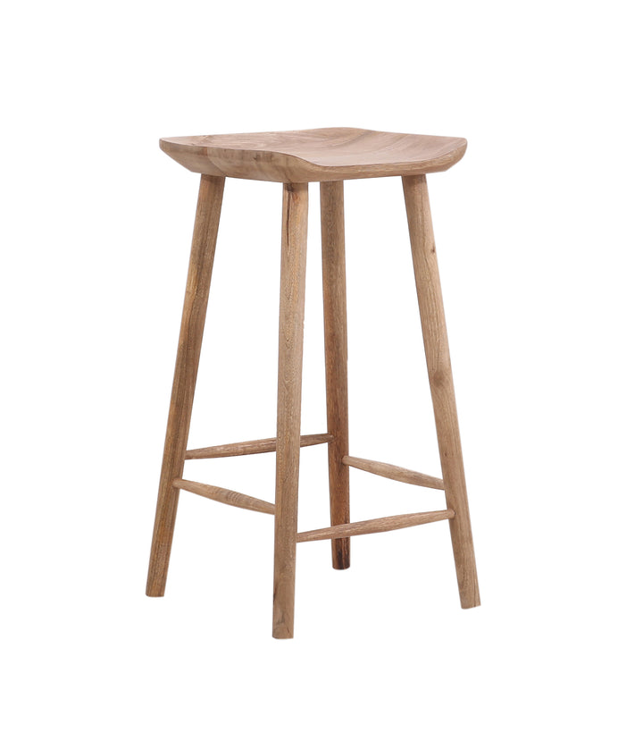The Bum Counter Height Stool in Golden Driftwood Finish