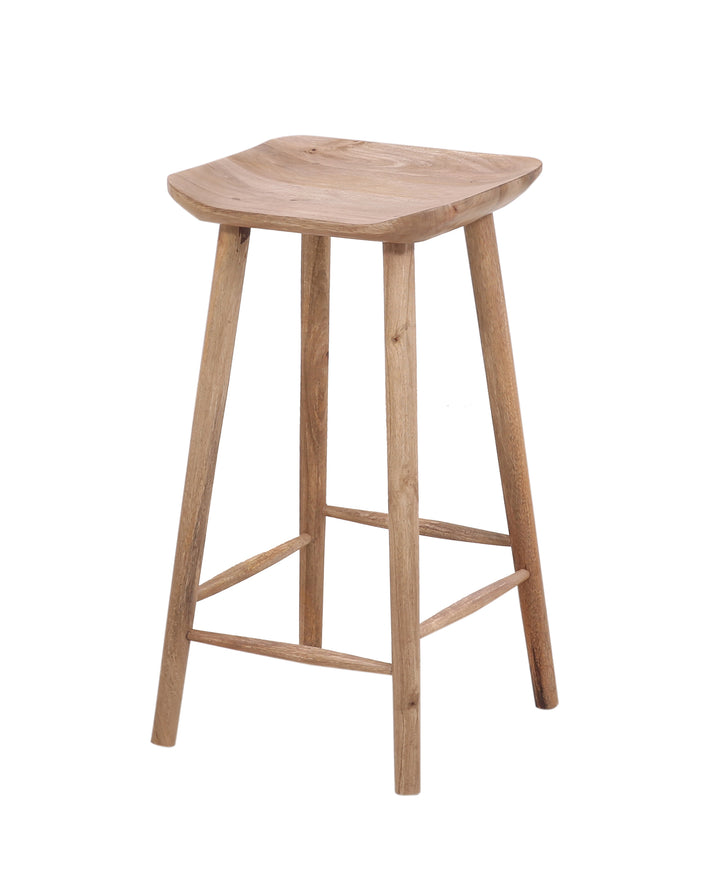 The Bum Counter Height Stool in Golden Driftwood Finish