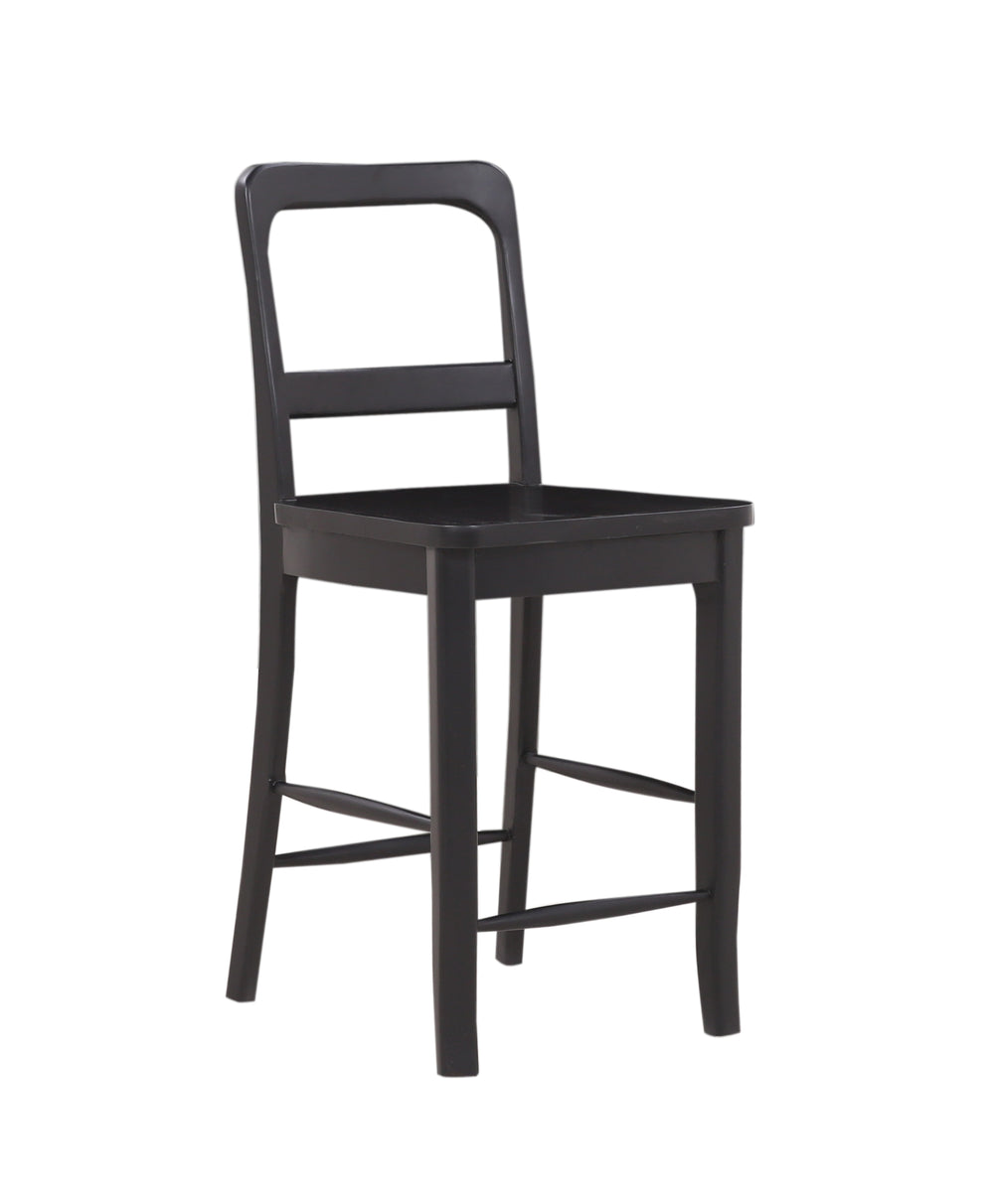 Charcoal Cline Bistro Counter Height Stool seen from the front on a white background