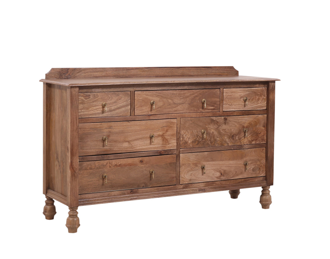 The Summerville 7-Drawer Dresser in Washed Walnut Finish