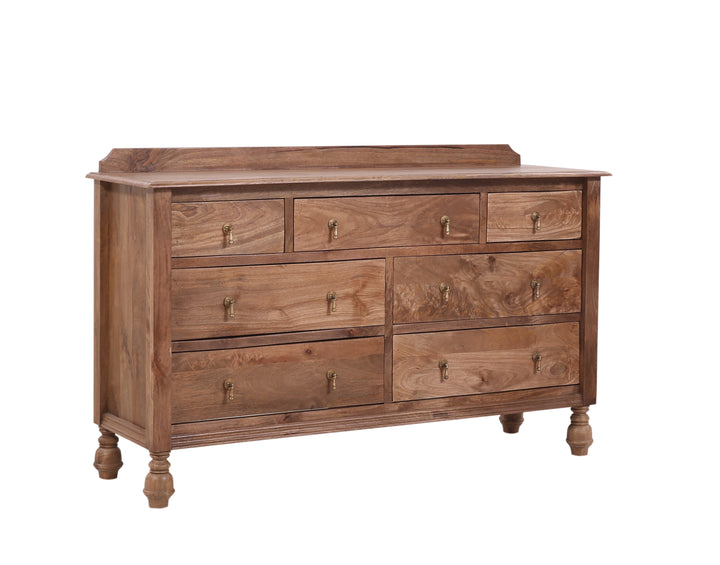 The Summerville 7-Drawer Dresser in Washed Walnut Finish
