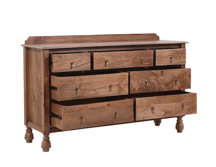 The Summerville 7-Drawer Dresser in Washed Walnut Finish