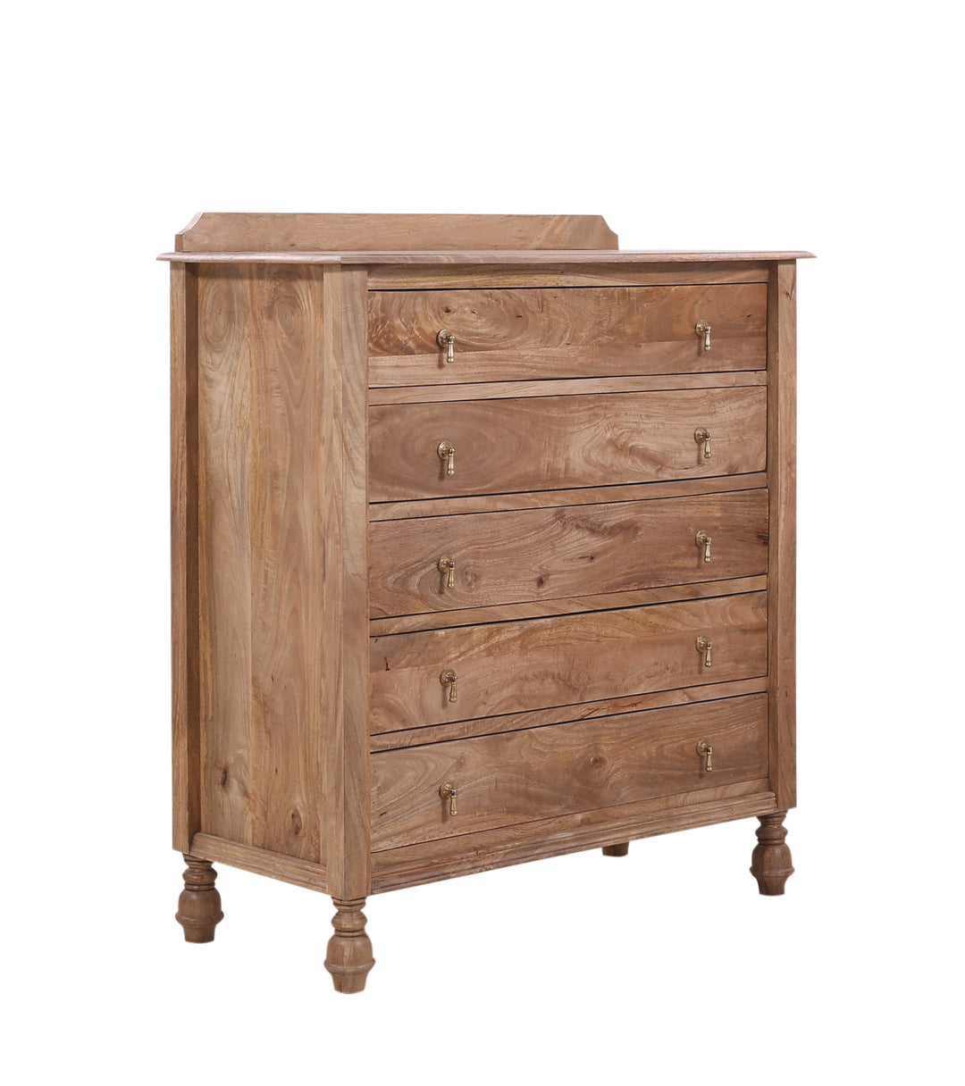 The Summerville 5-Drawer Chest in Washed Walnut Finish