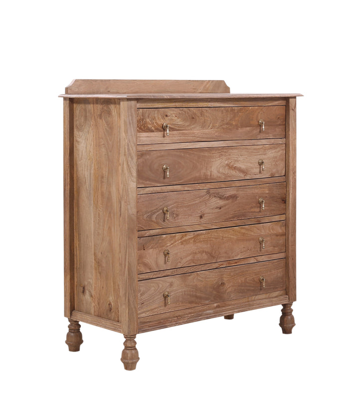 The Summerville 5-Drawer Chest in Washed Walnut Finish
