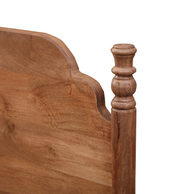 The Summerville Platform Poster Bed in Washed Walnut Finish