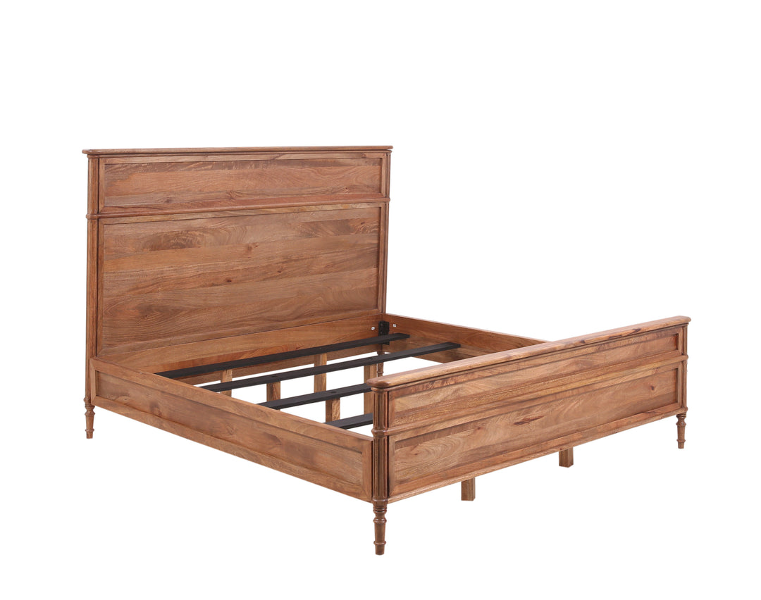 Brown Hugo Bed with a complete view on a white background