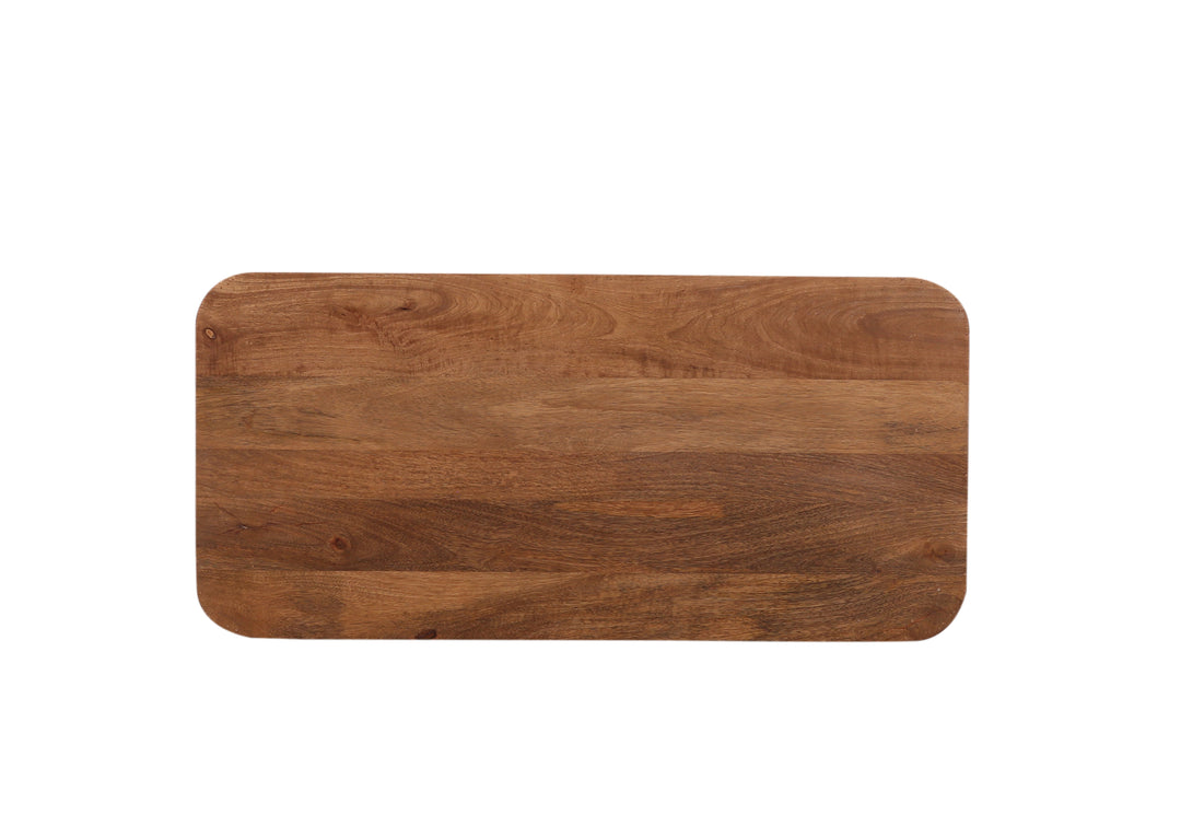 Brown Wooden Oslo Shelving seen from the top on a white background