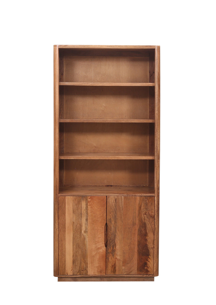 Breton Wooden Double-Door Open Sideboard & Hutch on a white background