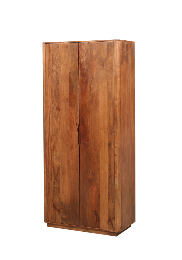 Breton wooden cabinet on a white background on an angle