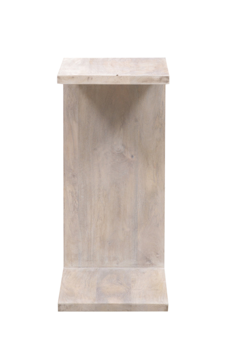 Olive Wash Oslo Modular C Table seen from the front on a white background