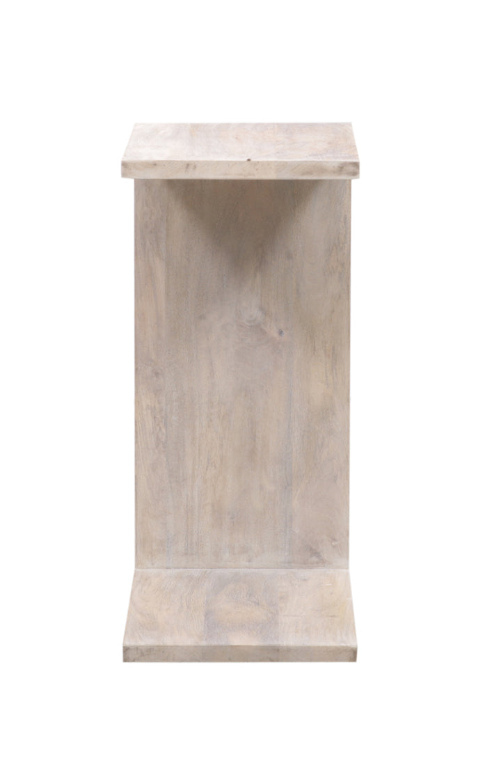 Olive Wash Oslo Modular C Table seen from the front on a white background