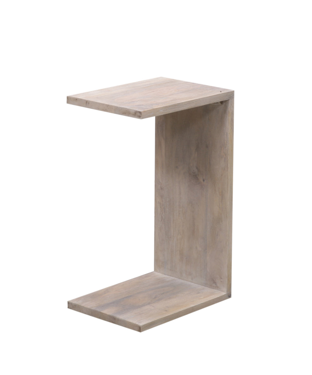 Olive Wash Oslo Modular C Table with a complete view on a white background