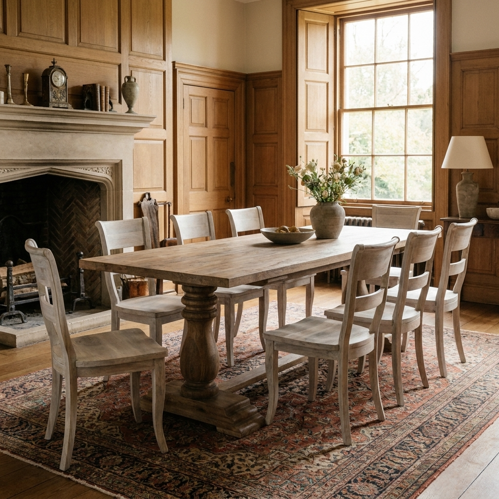 Artesia 8' Dining Table with Trestle Pedestal Base