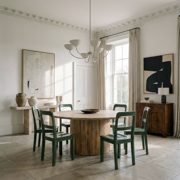 Oslo Pedestal Round Dining Table