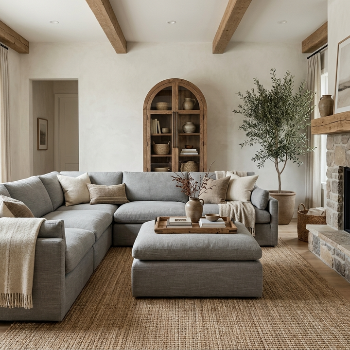 Nathan Cloud Modular Sectional + Ottoman