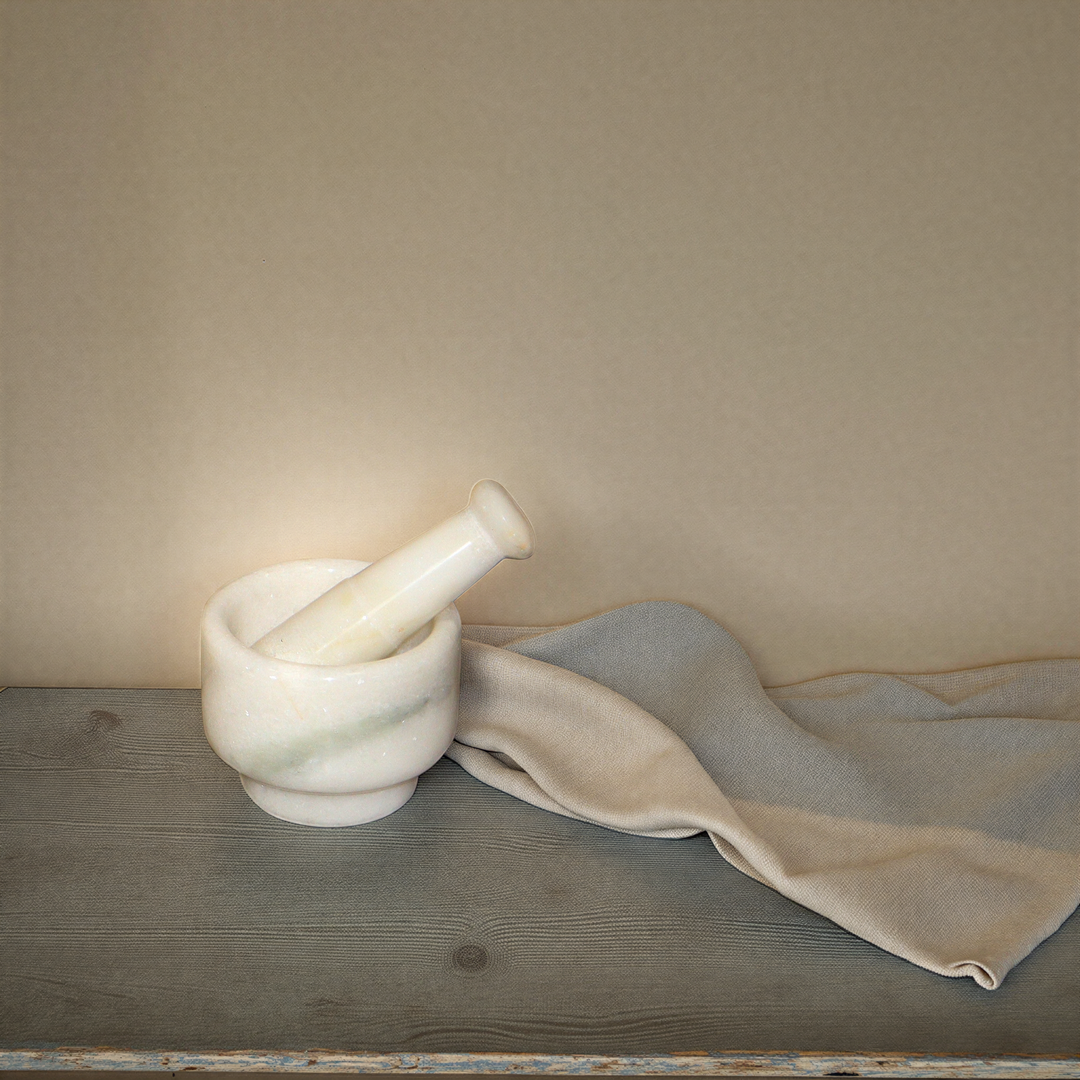 Marble Mortar and Pestle