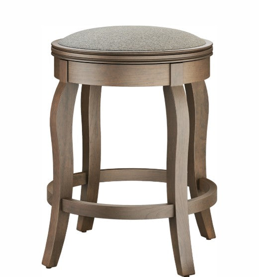 Mavin Amish Custom Furniture Rounded Swivel Backless Barstool