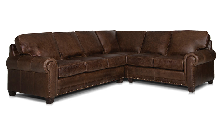 Smith Brothers SB393 Style Custom Leather Modular Sectional