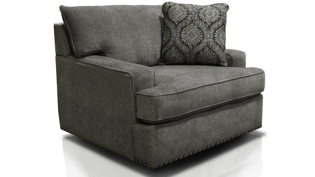 9E0069N Emerson Swivel Chair with Nails